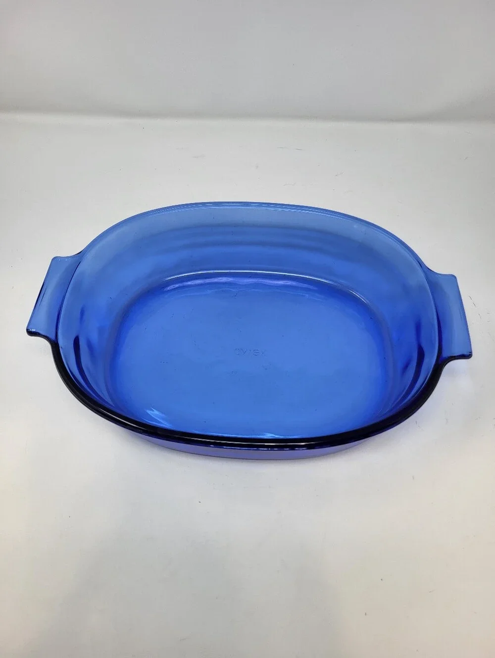 Pyrex #702 2.5 Quart Cobalt Blue Oval Casserole Baking Dish Vintage Glass